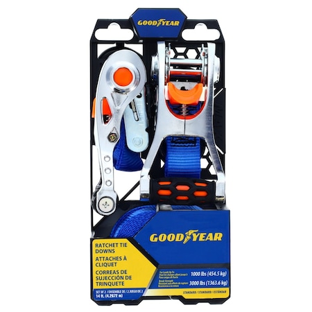 Goodyear 14ft 1000 lb Ratchet Tie Down GY5002